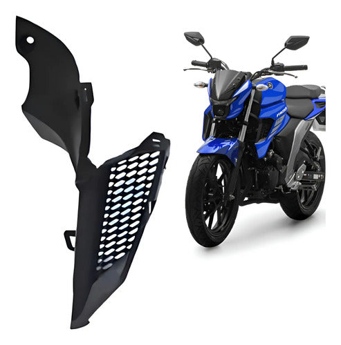 Acabamento Interno da Aba do Tanque Esquerdo Yamaha Fazer Fz25 250 2018 a 2025 Preto