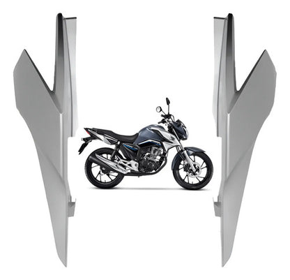 Par de Rabetas Laterais Paramotos Honda Cg 160 Titan 2022 a 2023 Cinza Embaré