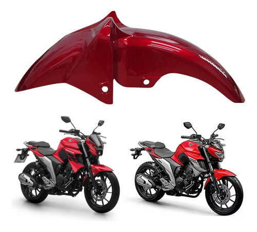 Paralama Dianteiro Yamaha Fazer Fz25 250 2018 a 2025 Vermelho