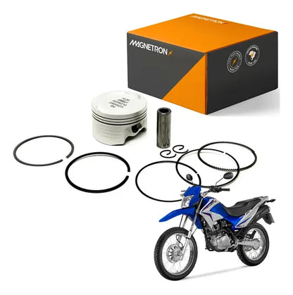 Kit Pistão com Anéis Magnetron Honda Cg 150 Titan Fan 2004 a 2015 Bros 150 2006 em diante 0,50 mm
