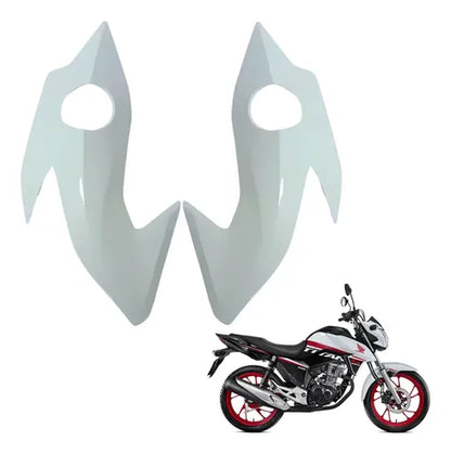 Par de Carenagens Laterais do Farol Paramotos Honda Cg 160 Titan 2016 a 2021 Branco Perolizado