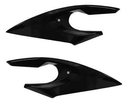 Bananinha Par de Carenagens Laterais do Farol Paramotos Yamaha Fazer 150 2014 a 2024 Preto Metálico