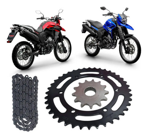 Kit Relação KMC sem Retentor Yamaha Lander 250 2009 a 2024 Ténéré 250 2011 a 2019 520H 106L 40/13T