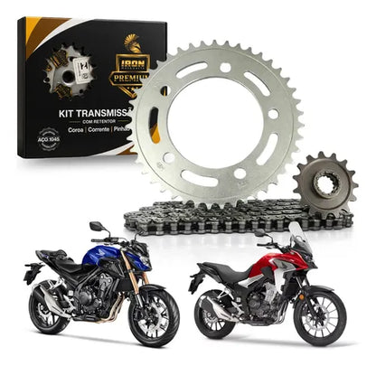 Kit Relação Iron Premium com Retentor Honda Cb 500f Cb 500x 2013 em diante 520 112L 41/15T