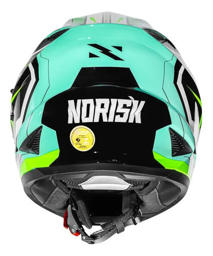 Capacete Norisk FF302 Soul II Factor com Óculos Solar Interno Preto Amarelo Brilhante