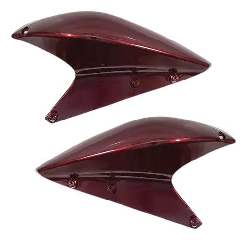 Par de Aletas Abas do Tanque Superiores Paramotos Honda Xre 300 2010 a 2012 Vermelho Perolizado