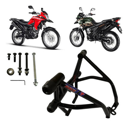 Protetor de Motor Stunt Race Street Cage Honda Bros 160 Xre 190 Preto Brilhante