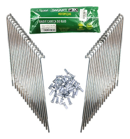 Jogo de Raios Traseiro Smartfox Yamaha Lander Ténéré 250 4 mm Cromado
