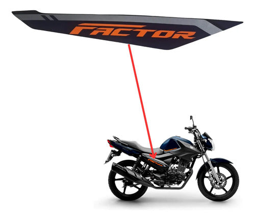 Adesivo da Tampa Lateral Direita Yamaha Factor 150 2024 Azul