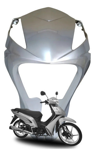 Carenagem Frontal Iron Shineray Jet 50 2010 a 2018 Prata