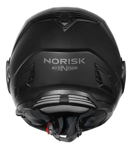 Capacete Escamoteável Norisk Avenger Solid com Óculos Solar Interno Preto Fosco Tamanho 60/L