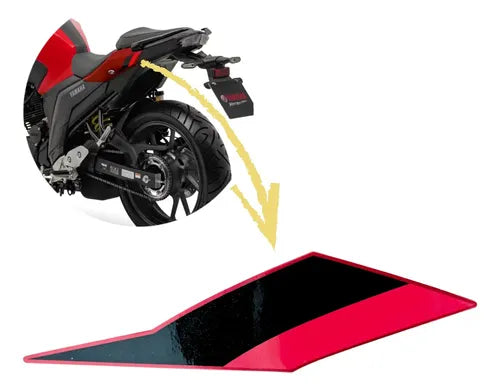 Adesivo da Rabeta Traseira Esquerda Yamaha Fazer Fz25 250 2025 Vermelho Metálico