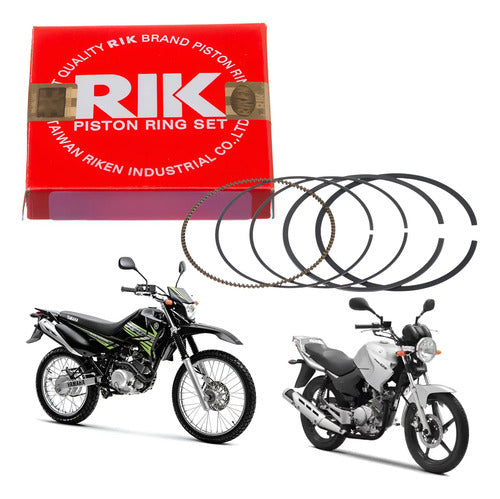 Jogo de Anéis do Pistão RIK Yamaha Factor 125 2000 a 2016 Xtz 125 2003 a 2016 1,00