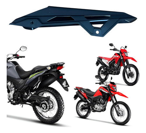 Porta-Corrente Capa da Corrente Paramotos Honda Bros 160 Tornado 300 2025 Preto