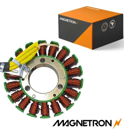 Magneto Estator com Bobina de Pulso Magnetron Suzuki Burgman 125 2005 a 2009
