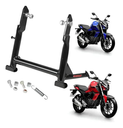 Cavalete Central Chapam Yamaha Fazer Fz15 150 2023 a 2025 Fz25 250 2018 a 2025 Preto Brilhante