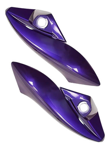 Par de Bananinhas Carenagens Laterais do Farol Paramotos Honda Cb 300r 2009 a 2015 Roxo