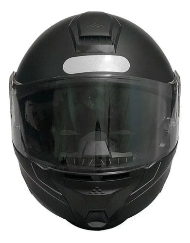Capacete Escamoteável GP Tech A118 SV Solid com Óculos Solar Interno Preto Fosco Tamanho 58