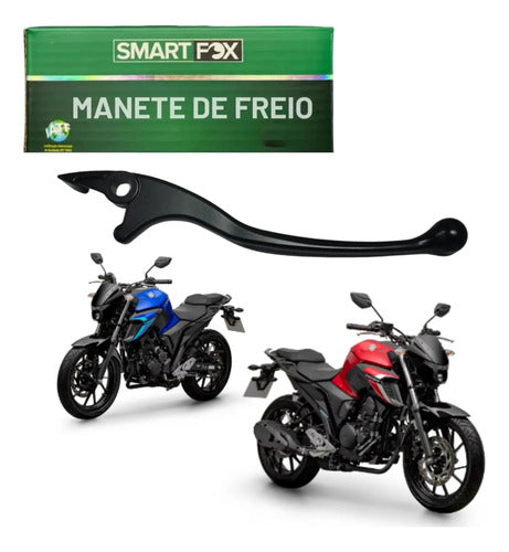 Manete de Freio Smartfox Yamaha Xtz Factor 125 Factor 150 Fazer Lander 250 Preto