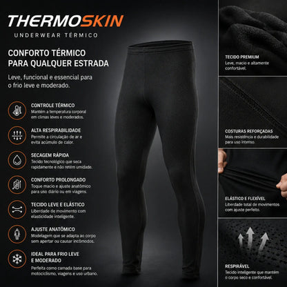 Calça Térmica Segunda Pele Curtlo Thermoskin Masculina Preto