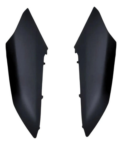 Par de Guias de Ar Abas do Tanque Superiores Paramotos Yamaha Fazer Fz25 250 2022 a 2024 Preto Fosco