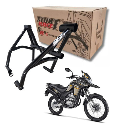 Protetor de Motor Stunt Race Street Cage Honda Xre 300 2009 em diante Preto Brilhante