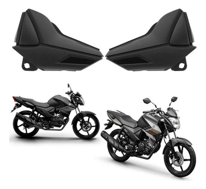 Par de Tampas Laterais Paramotos Yamaha Fazer 150 2016 em diante Preto Fosco