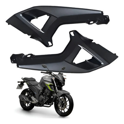 Par de Rabetas Laterais Paramotos Yamaha Fazer Fz25 250 2022 a 2024 Preto Fosco