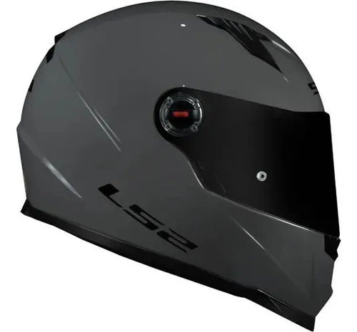 Capacete LS2 FF358 Solid Cinza Brilhante Tamanho 56/S