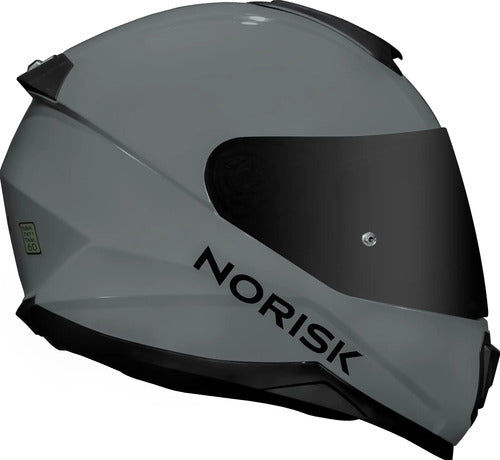 Capacete Norisk Razor Solid Cinza Brilhante