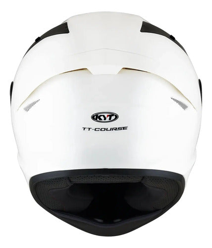 Capacete KYT TT-Course Solid Branco Brilhante
