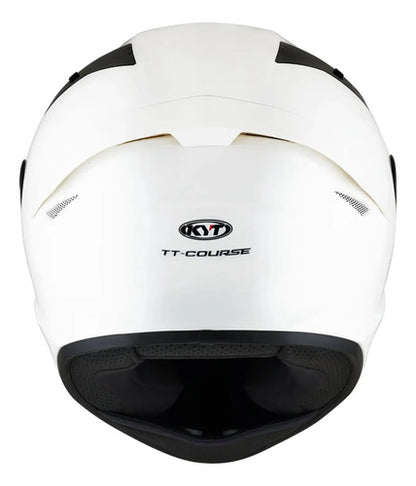 Capacete KYT TT-Course Solid Branco Brilhante
