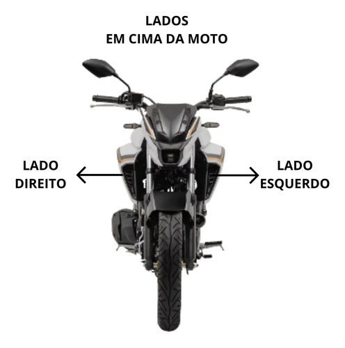 Adesivo da Carenagem Lateral do Farol Esquerda Yamaha Fazer Fz25 250 2025 Branco