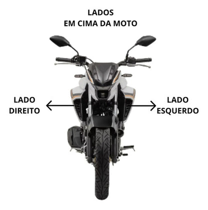 Adesivo da Carenagem Lateral do Farol Esquerda Yamaha Fazer Fz25 250 2025 Branco