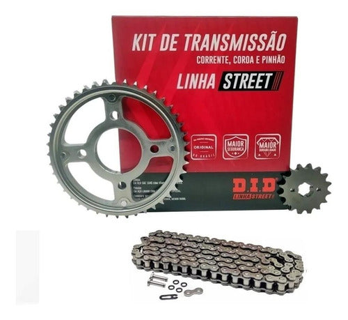 Kit Relação DID com Retentor Honda Cg 125 Fan 2014 Cg 160 Titan Fan Start Cargo 428HXV 118L 44/15T