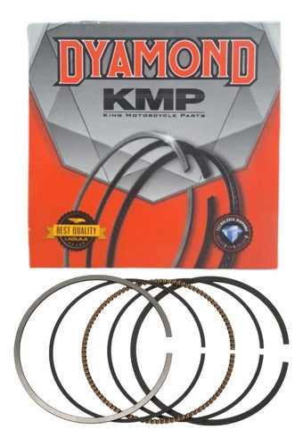 Jogo de Anéis do Pistão KMP Dyamond Yamaha Factor 125 2000 a 2016 Xtz 125 2003 a 2016 1,00