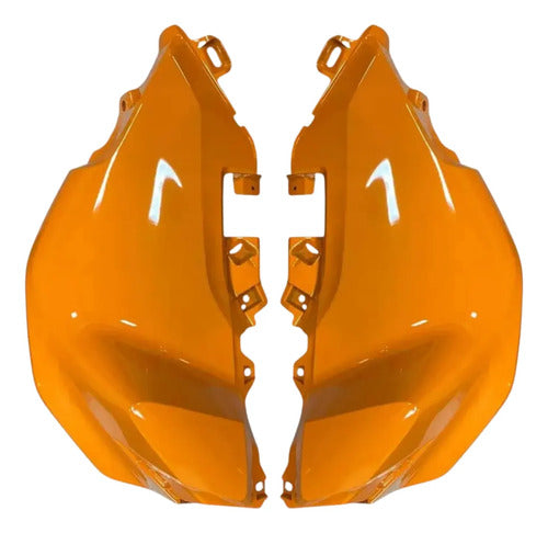 Par de Capas do Tanque Paramotos Honda Cg 160 Titan 2025 em diante Laranja