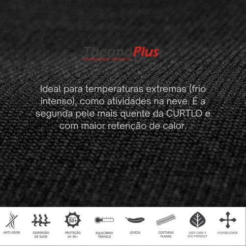 Balaclava Gola Térmica Curtlo Thermoplus Preto Tamanho M