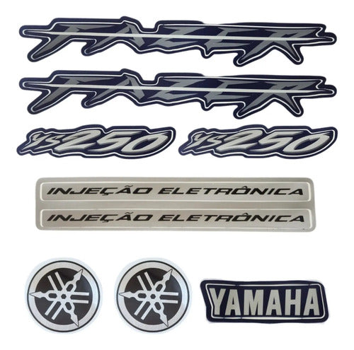 Kit Adesivos JS Yamaha Fazer 250 2008 Azul