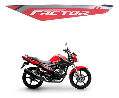 Adesivo da Tampa Lateral Esquerda Yamaha Factor 150 2024 Vermelho