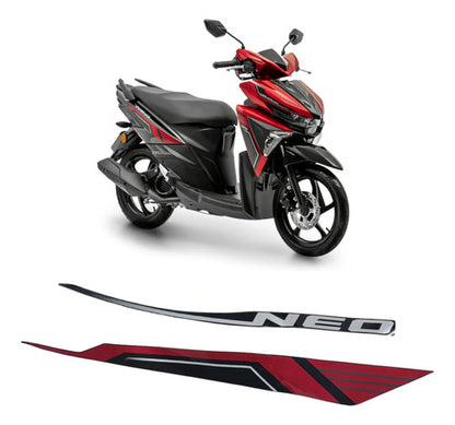 Adesivo da Rabeta Lateral Esquerda Yamaha Neo 125 2025 Vermelho