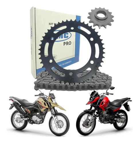 Kit Relação KMC Pro sem Retentor Yamaha Crosser 150 2014 a 2024 428H 122L 41/14T