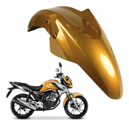 Paralama Dianteiro sem Suporte Paramotos Honda Cg 160 Titan 2022 a 2024 Amarelo Perolizado