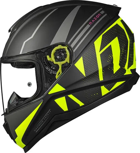 Capacete Norisk Razor Full Preto Amarelo Fosco