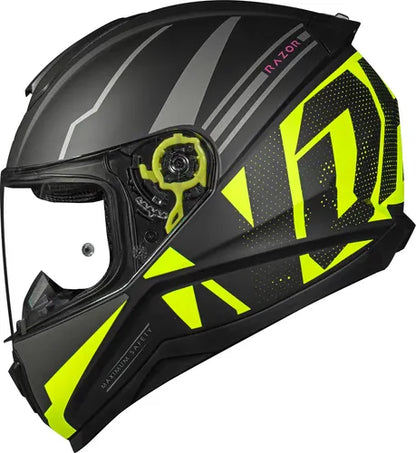 Capacete Norisk Razor Full Preto Amarelo Fosco