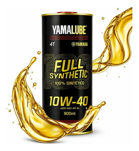 Óleo de Motor Yamalube 10W-40 Sintético 4T API SL JASO MA2 900 ml