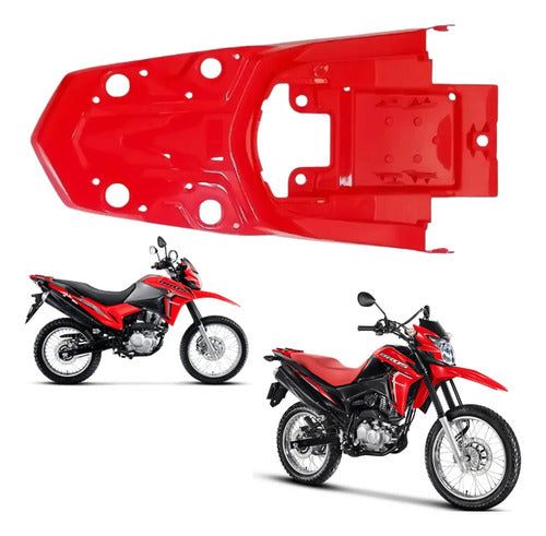 Paralama Traseiro Paramotos Honda Bros 160 2022 a 2025 Vermelho