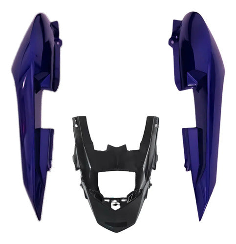 Rabeta Lateral Completa Paramotos Yamaha Fazer 150 2024 a 2025 Roxo Metálico