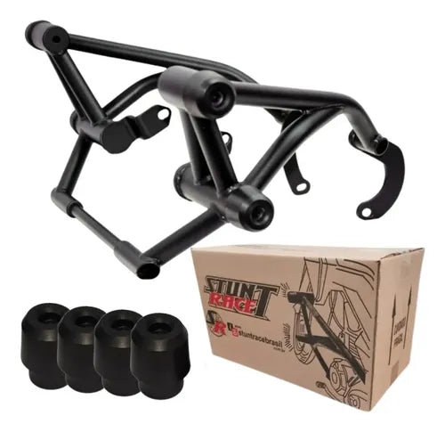 Protetor de Motor Stunt Race Cage BMW G 310 Gs 2018 em diante G 310 R 2017 em diante Preto Brilhante