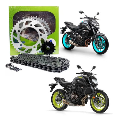 Kit Relação KMC Gold com Retentor Yamaha Mt-07 2015 a 2025 525EX 108L 43/16T